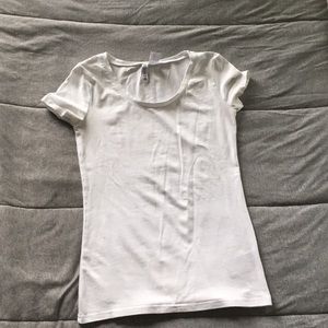 Divided white tee
